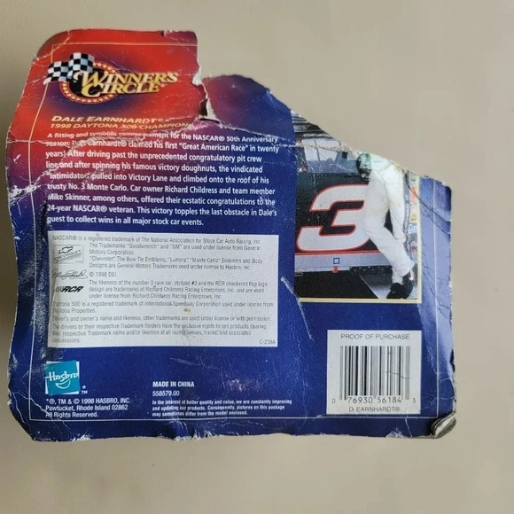 NASCAR Dale Earnhardt Daytona 500 Goodwrench Feb 15, 1998 1:43 Damaged Box - Picture 4 of 8